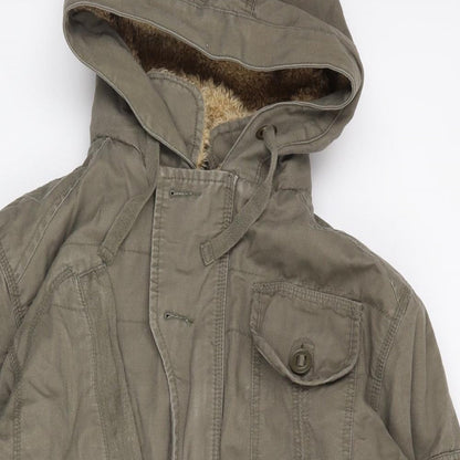 George Womens Green   Parka Coat Size S  Zip