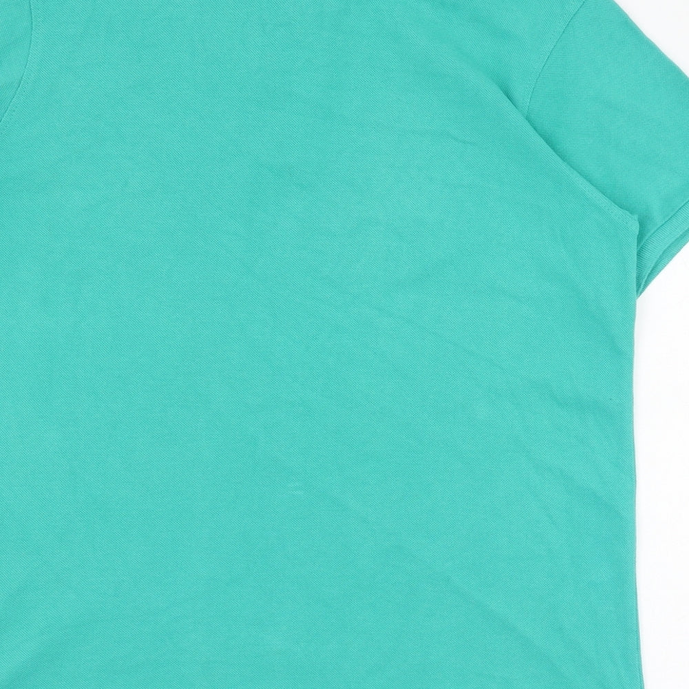 Industrialize Mens Green  Cotton  Polo Size M Collared Button