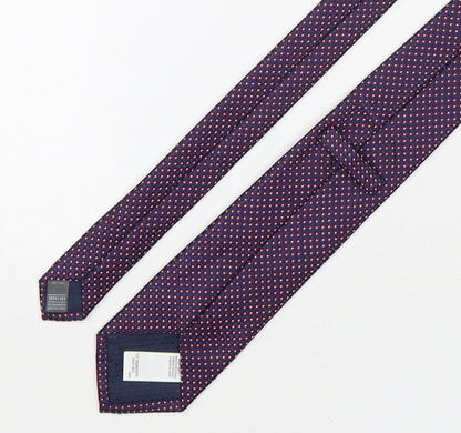 Marks and Spencer Mens Multicoloured Plaids & Checks Polyester Pointed Tie One Size