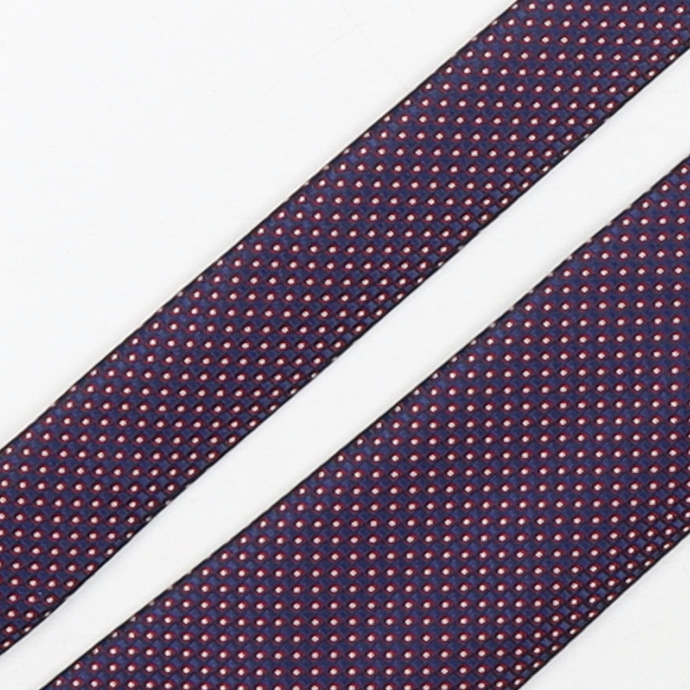Marks and Spencer Mens Multicoloured Plaids & Checks Polyester Pointed Tie One Size