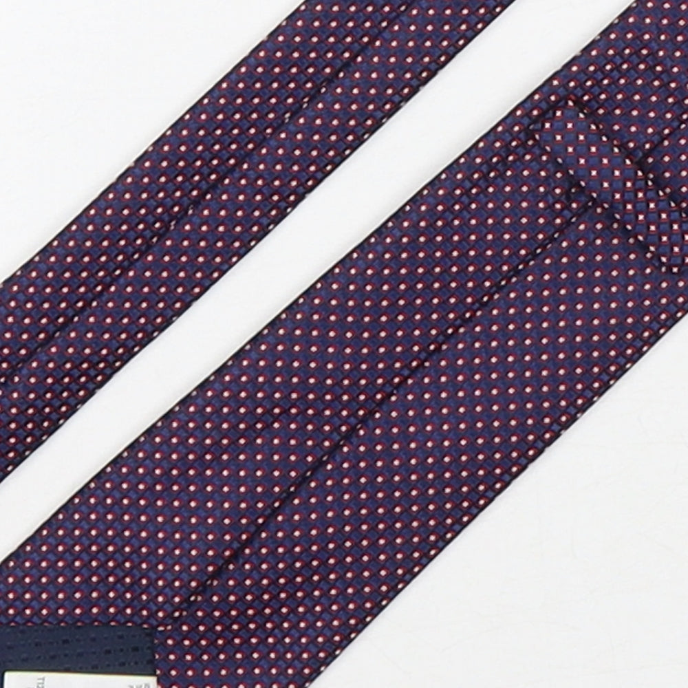 Marks and Spencer Mens Multicoloured Plaids & Checks Polyester Pointed Tie One Size