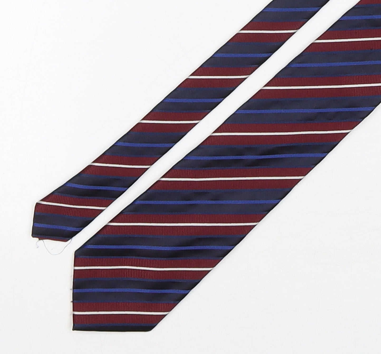 Marks and Spencer Mens Multicoloured Striped Polyester Pointed Tie One Size