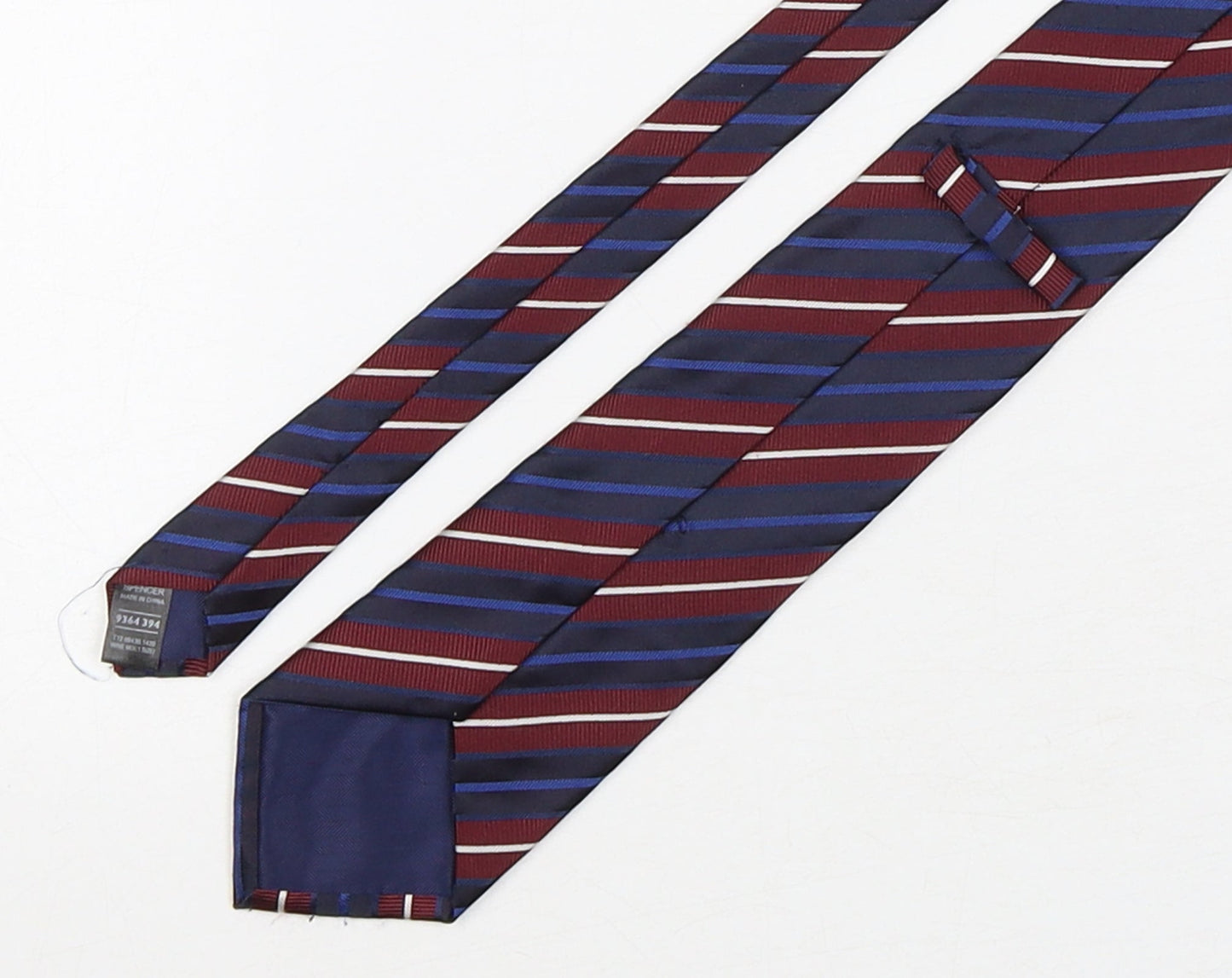 Marks and Spencer Mens Multicoloured Striped Polyester Pointed Tie One Size