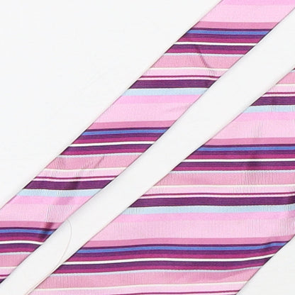 NEXT Mens Multicoloured Striped Silk Pointed Tie One Size