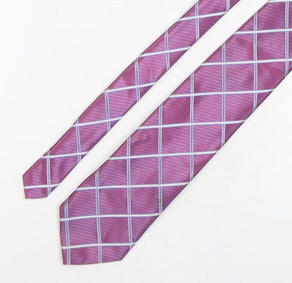 Marks and Spencer Mens Multicoloured Plaids & Checks Polyester Pointed Tie One Size