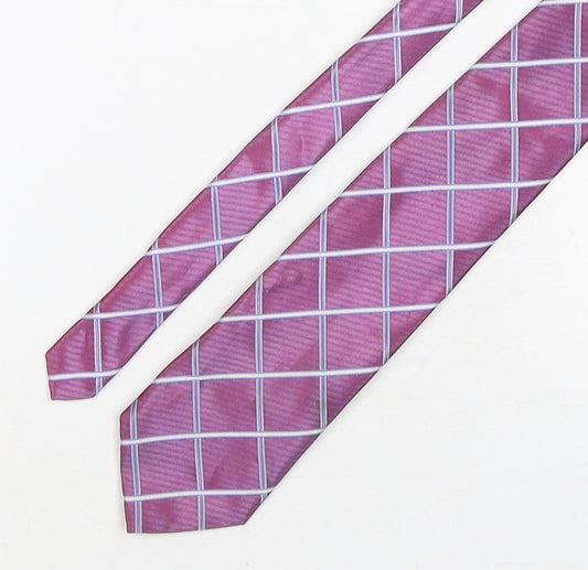 Marks and Spencer Mens Multicoloured Plaids & Checks Polyester Pointed Tie One Size