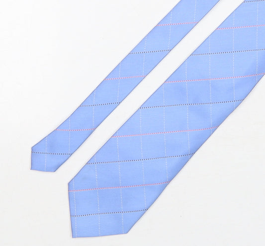 Preworn Mens Multicoloured Plaids & Checks Silk Pointed Tie One Size