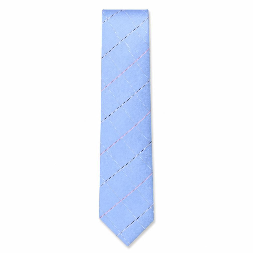 Front view of Preworn men’s multicoloured plaids & checks silk pointed tie one size
