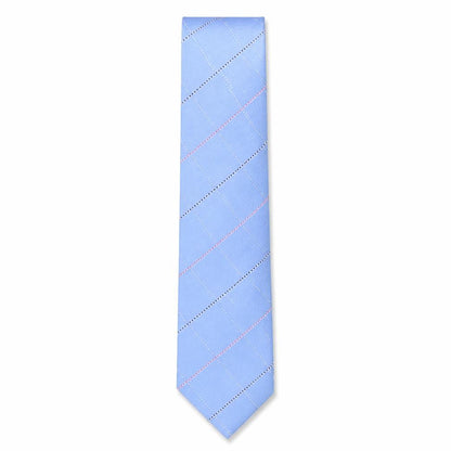 Front view of Preworn men’s multicoloured plaids & checks silk pointed tie one size