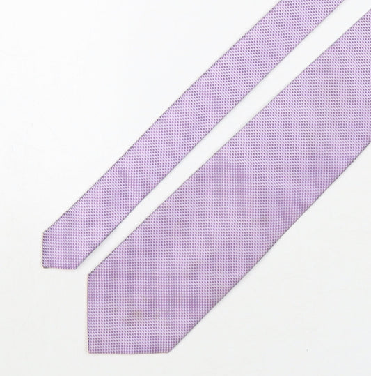 NEXT Mens Purple Geometric Polyester Pointed Tie One Size
