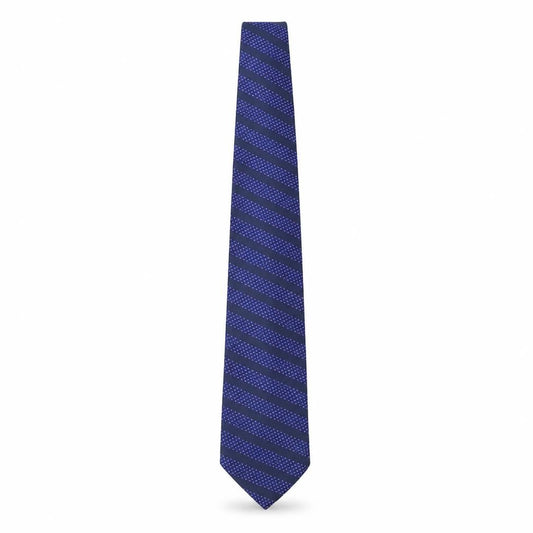 Front view of Next men’s multicoloured striped silk pointed tie one size