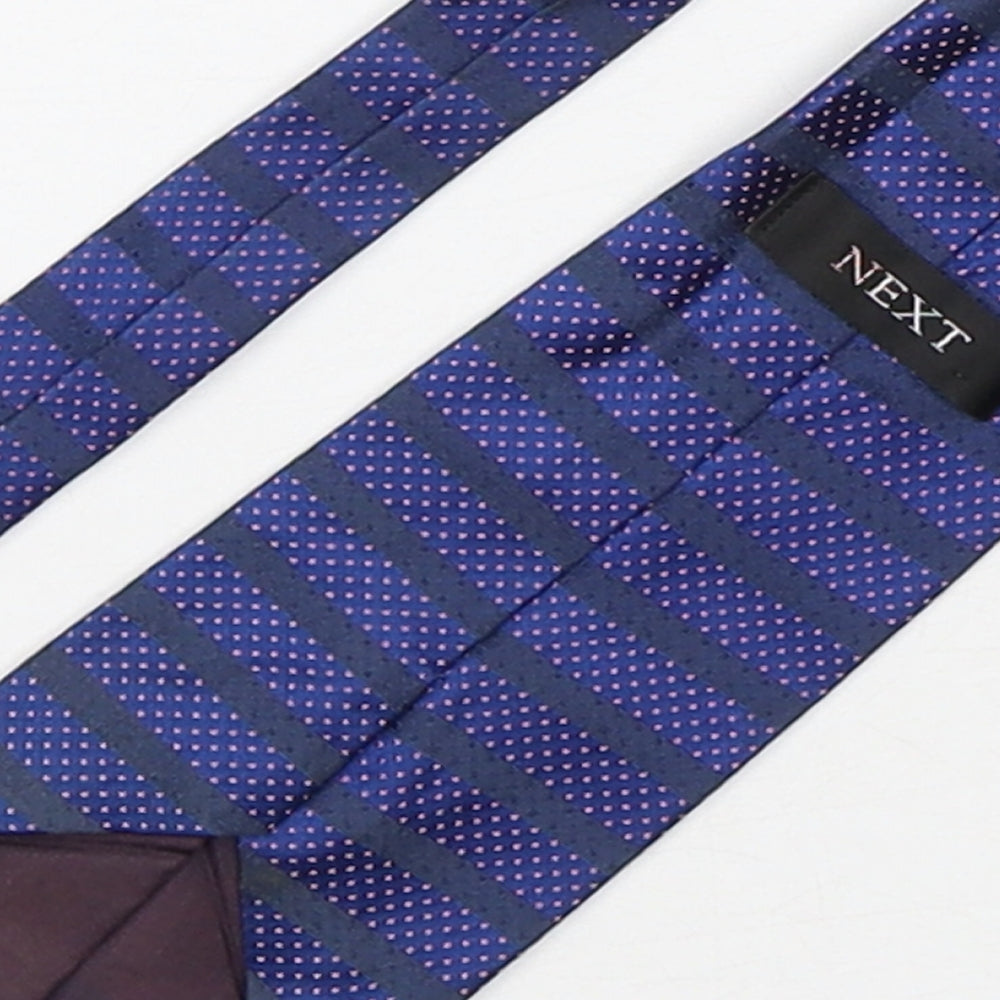 NEXT Mens Multicoloured Striped Silk Pointed Tie One Size