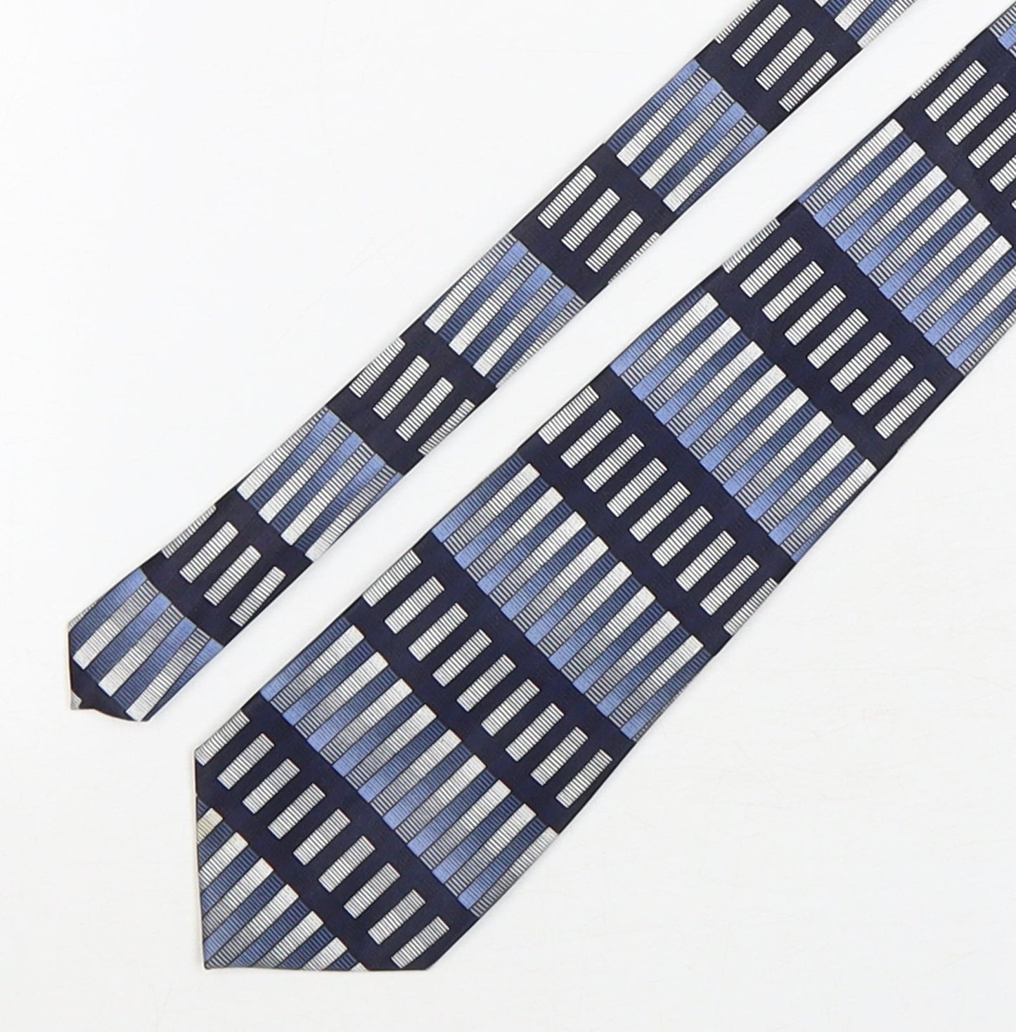 Rene Chagal Mens Multicoloured Striped Silk Pointed Tie One Size