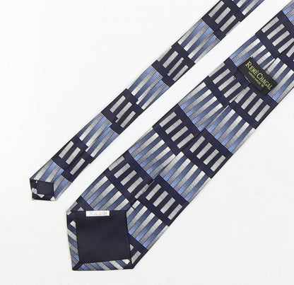 Rene Chagal Mens Multicoloured Striped Silk Pointed Tie One Size