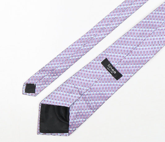 Linea Mens Multicoloured Plaids & Checks Silk Pointed Tie One Size