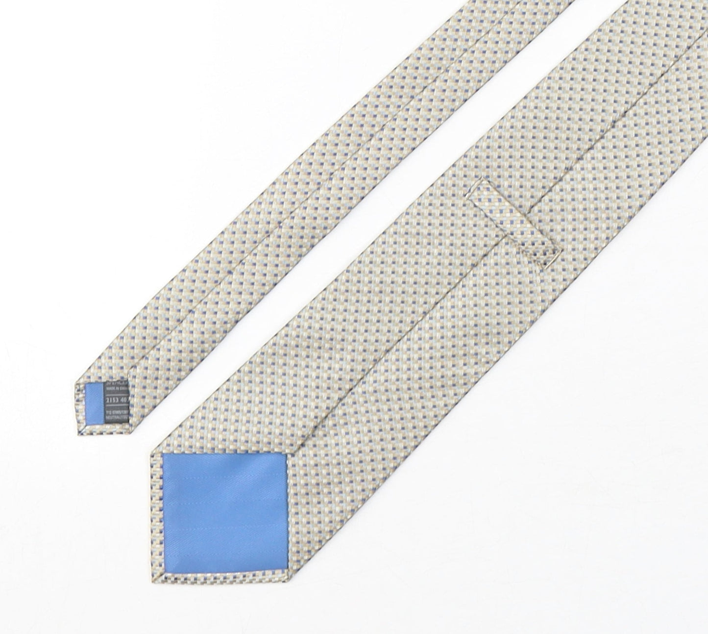 Marks and Spencer Mens Multicoloured Plaids & Checks Polyester Pointed Tie One Size