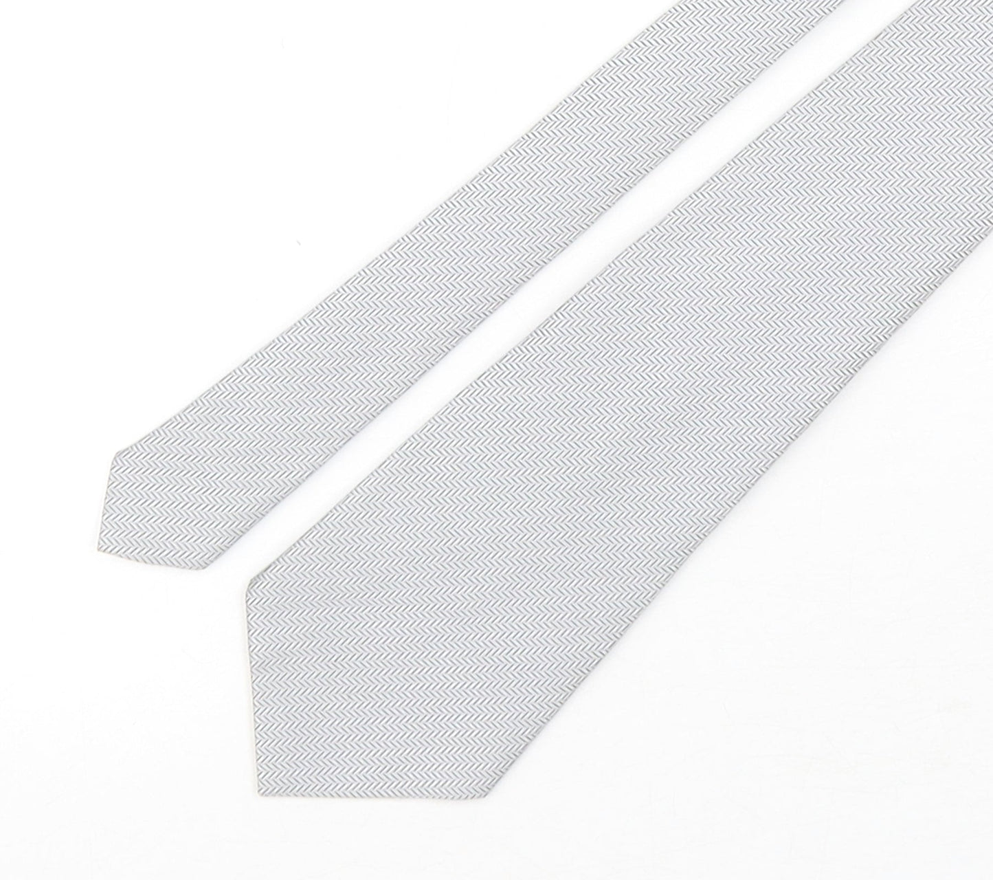 Mens StMichael Grey Geometric  Pointed Tie