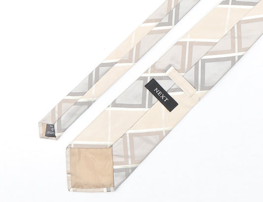 NEXT Mens Multicoloured Plaids & Checks Silk Pointed Tie One Size