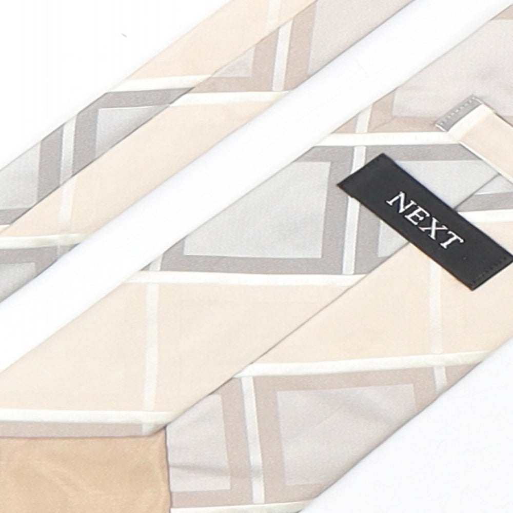 NEXT Mens Multicoloured Plaids & Checks Silk Pointed Tie One Size