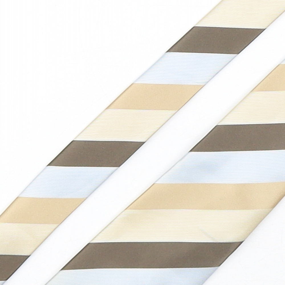 Mens Greenwoods Multicoloured Striped  Pointed Tie