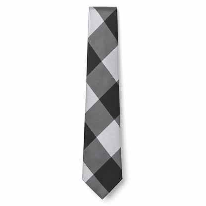 Mens NEXT Grey Plaids & Checks  Pointed Tie