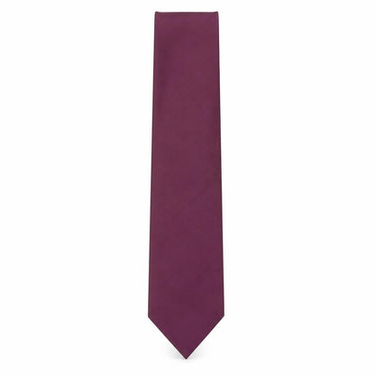 Mens Duffer Purple No Pattern  Pointed Tie