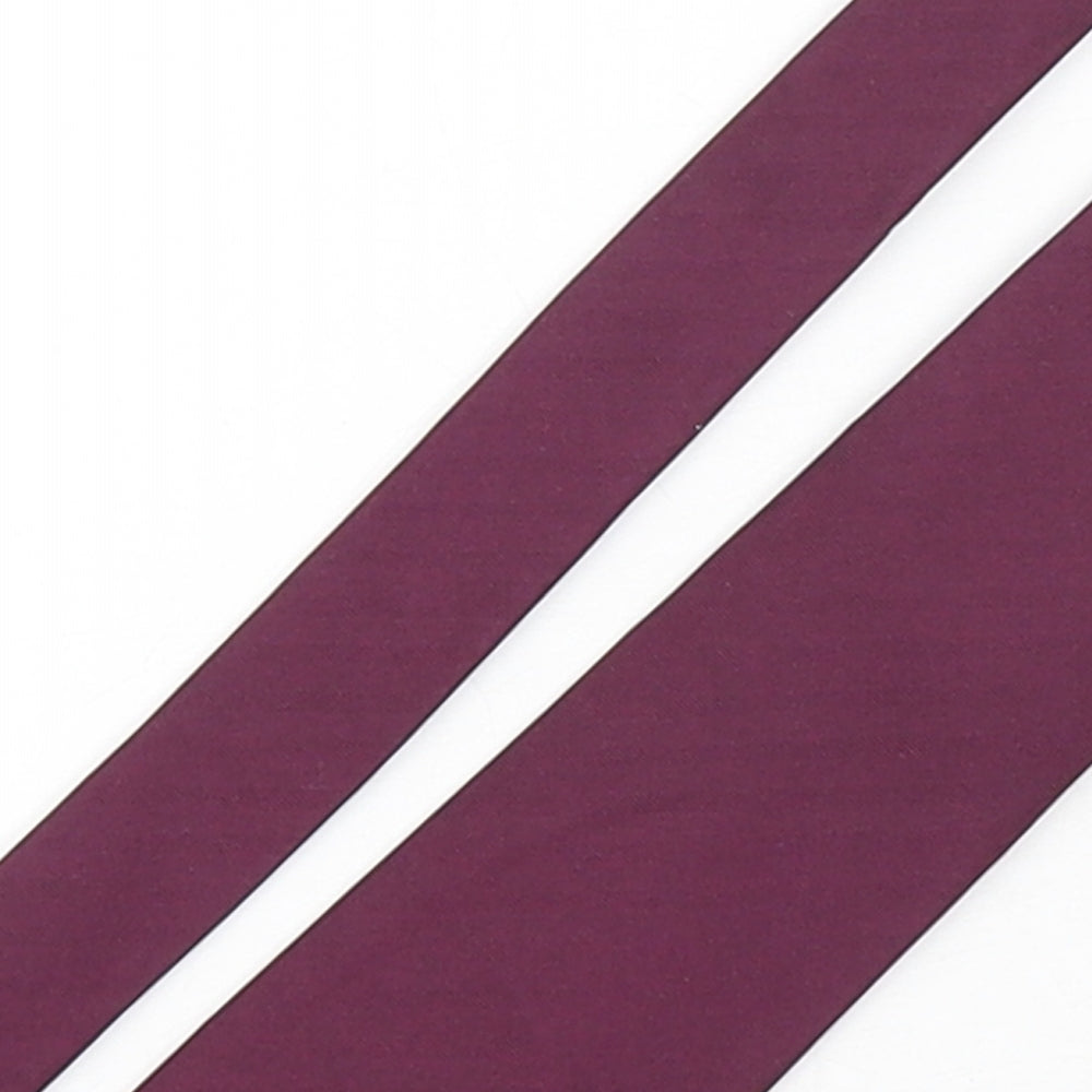 Mens Duffer Purple No Pattern  Pointed Tie