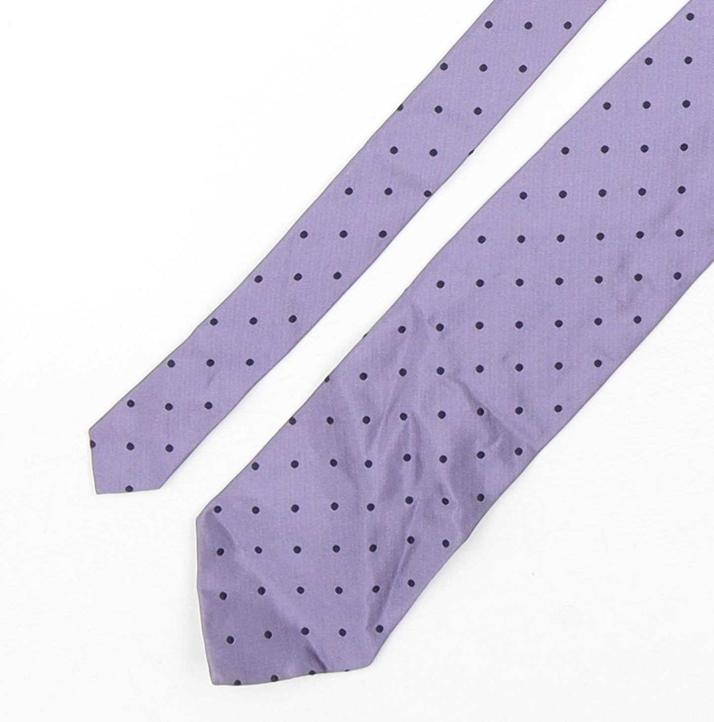 Giorgio Redaelli Mens Purple Polka Dot Silk Pointed Tie One Size