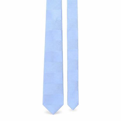 Mens Duffer Blue No Pattern  Pointed Tie