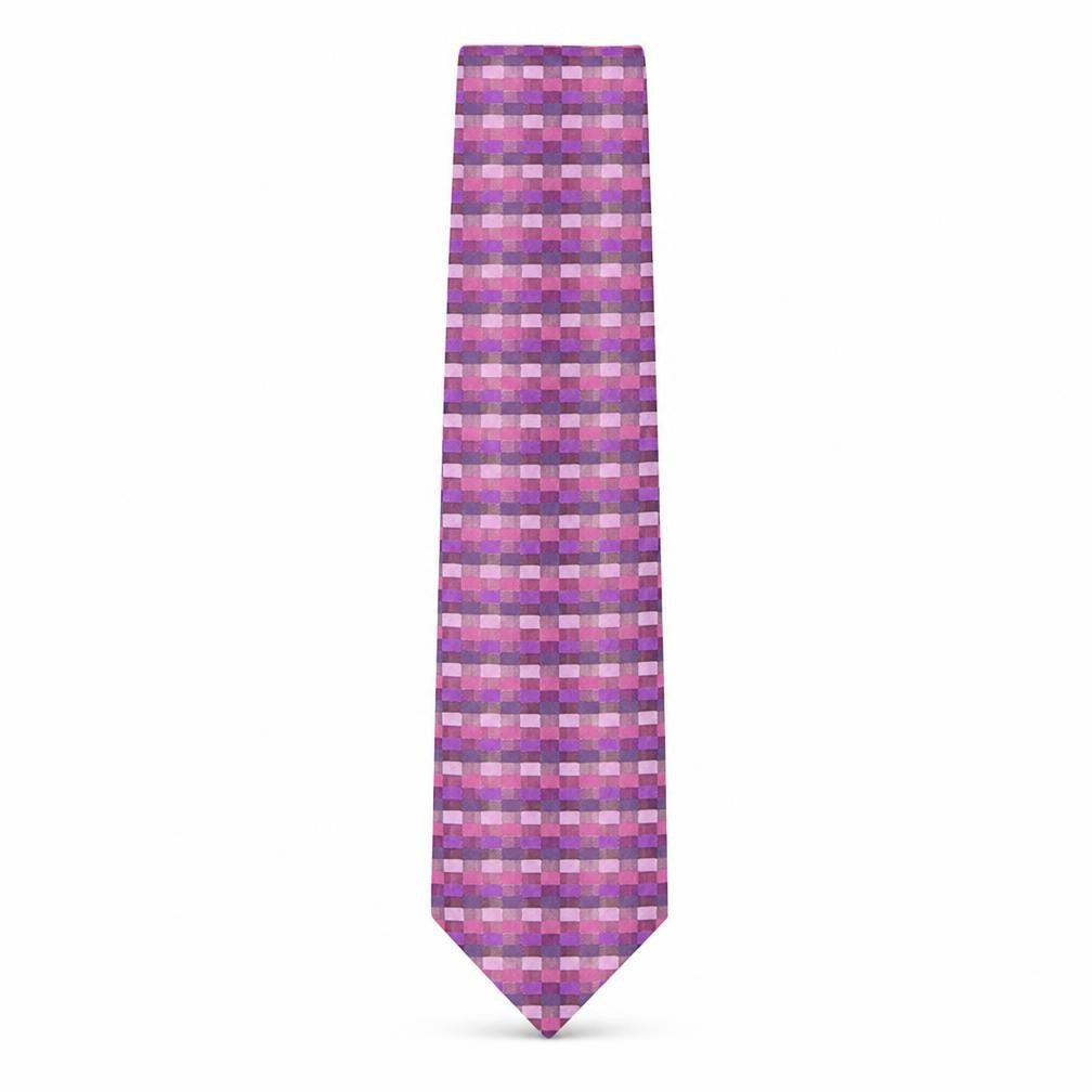 Front view of John Lewis men’s multicoloured plaids & checks silk pointed tie one size