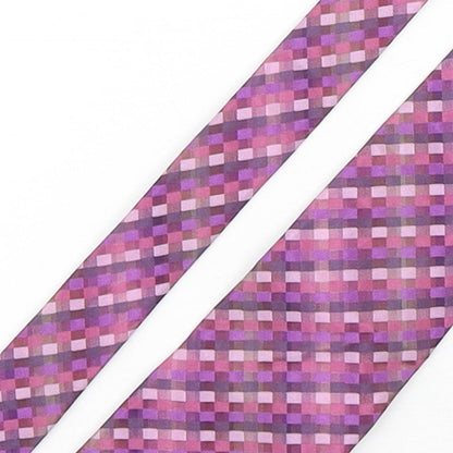 John Lewis  Mens Multicoloured Plaids & Checks Silk Pointed Tie One Size