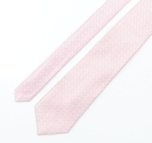 Marks and Spencer Mens Multicoloured Geometric Silk Pointed Tie One Size