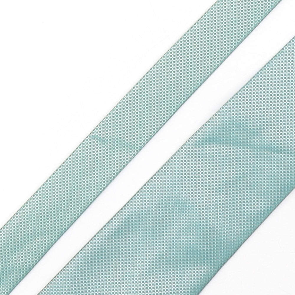 Marks and Spencer Mens Green Geometric Polyester Pointed Tie One Size