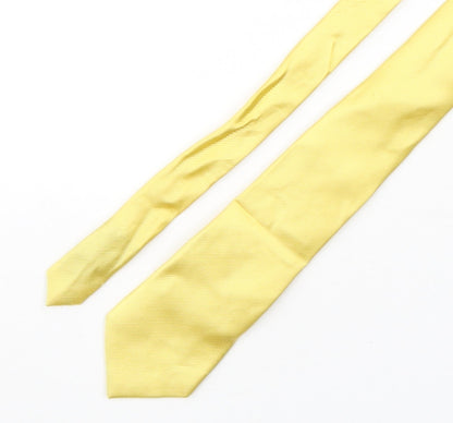 Marks and Spencer Mens Yellow  Silk Pointed Tie One Size