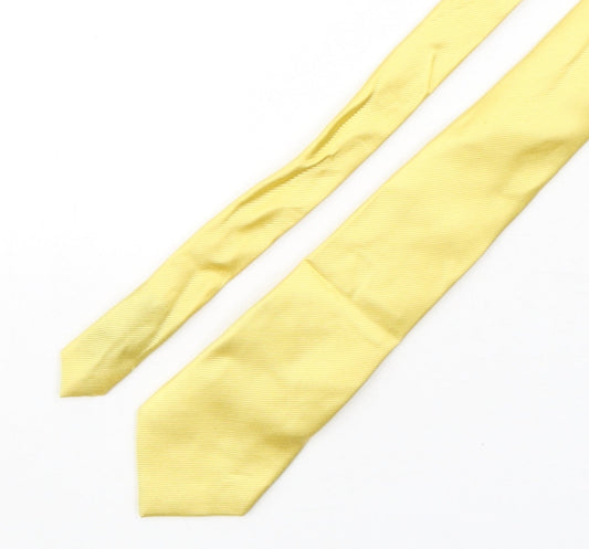 Marks and Spencer Mens Yellow  Silk Pointed Tie One Size