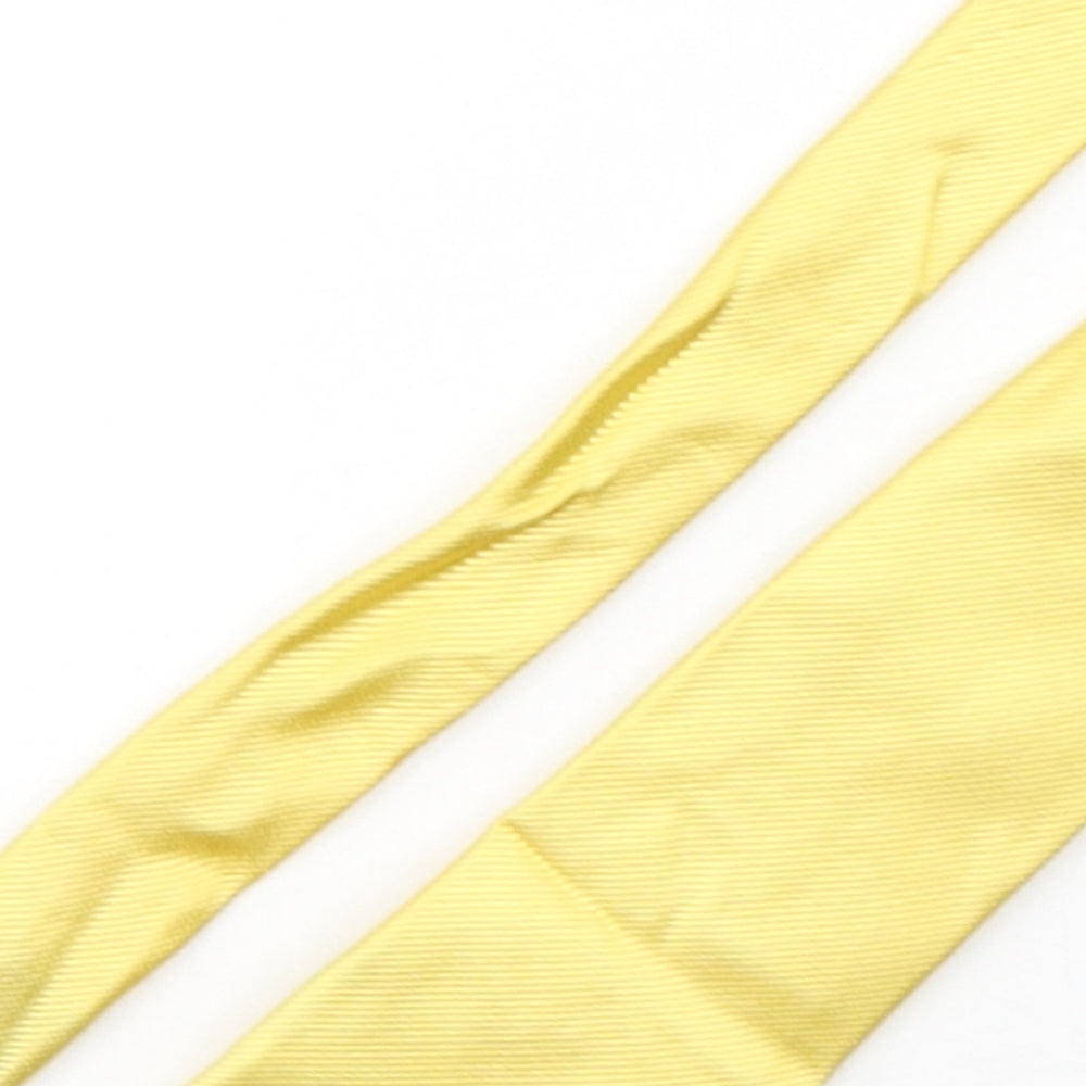 Marks and Spencer Mens Yellow  Silk Pointed Tie One Size