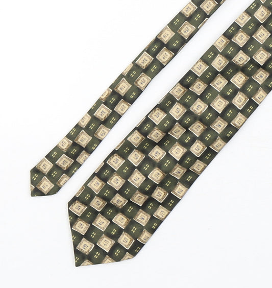 Marks and Spencer Mens Multicoloured Plaids & Checks Silk Pointed Tie One Size