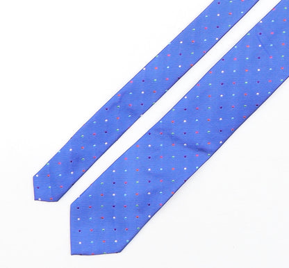 John Lewis  Mens Multicoloured Polka Dot Silk Pointed Tie One Size