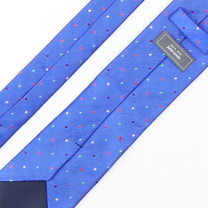 John Lewis  Mens Multicoloured Polka Dot Silk Pointed Tie One Size