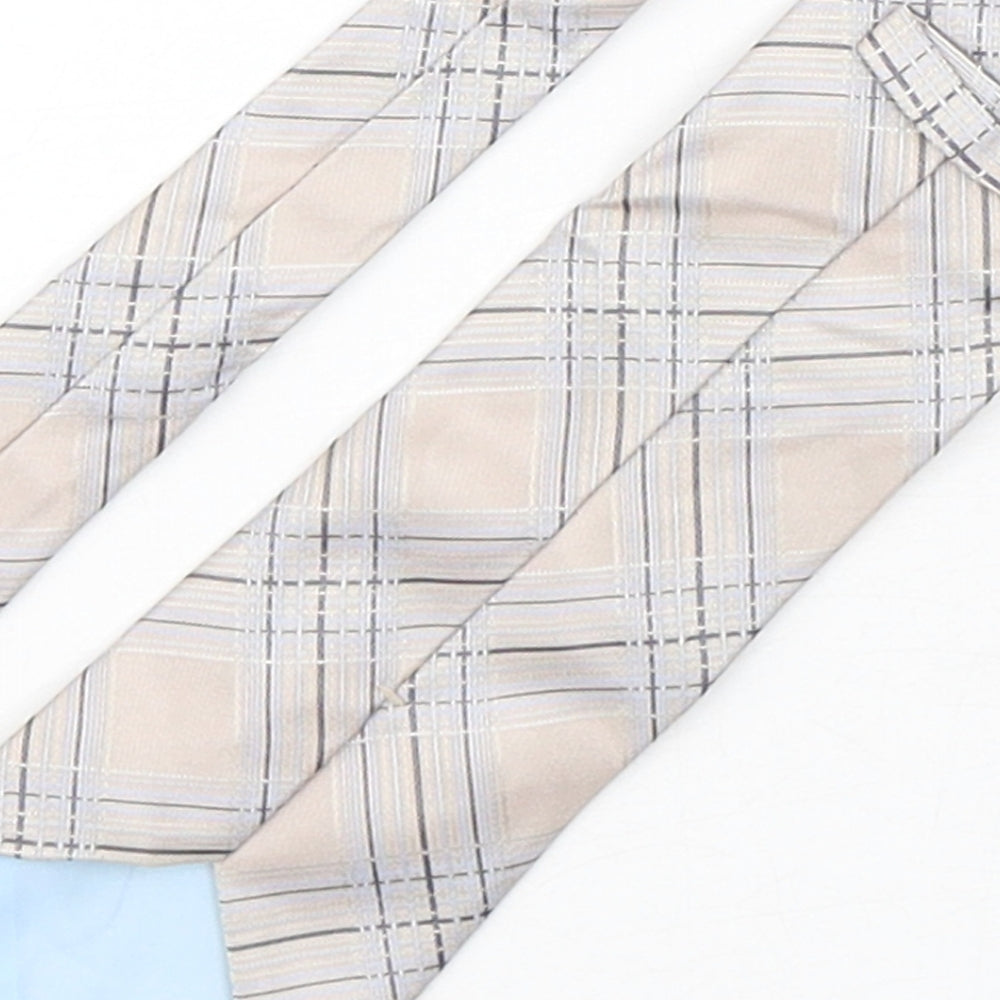 Marks and Spencer Mens Multicoloured Plaids & Checks Silk Pointed Tie One Size