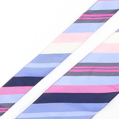 Marks and Spencer Mens Multicoloured Striped Silk Pointed Tie One Size