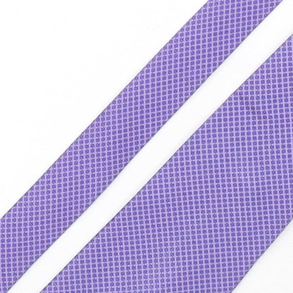 NEXT Mens Purple Plaids & Checks Silk Pointed Tie One Size