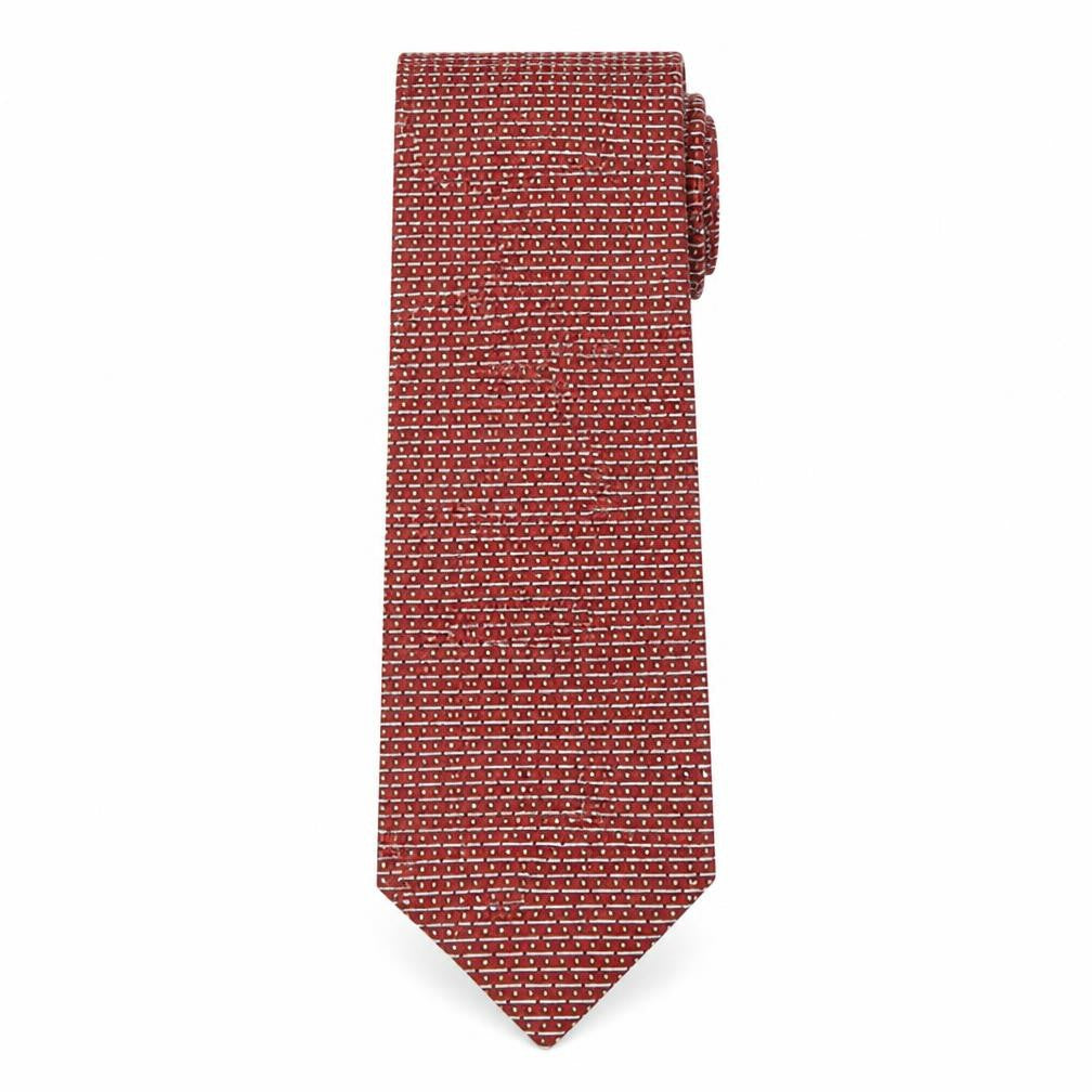 Front view of Laine Taylor men’s multicoloured geometric silk pointed tie one size