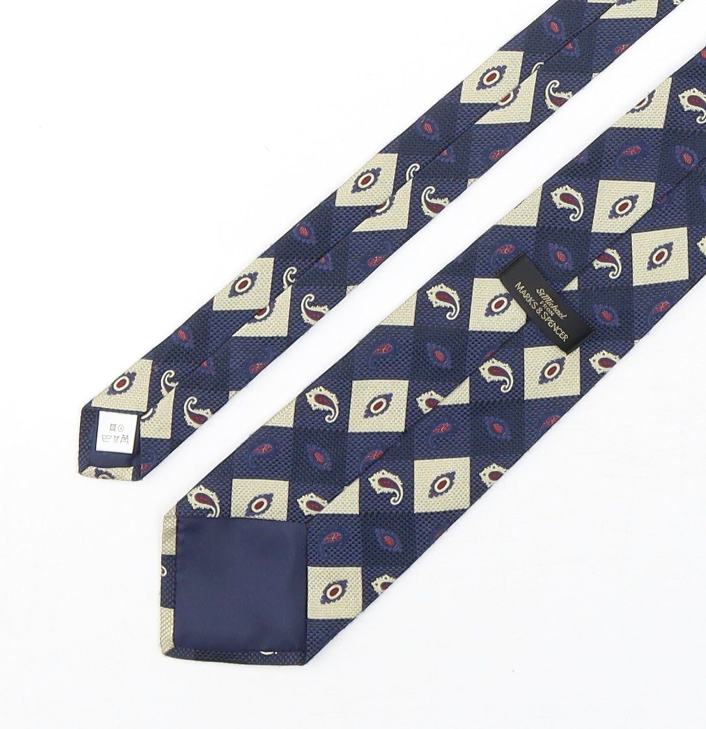 Marks and Spencer Mens Multicoloured Paisley Polyester Pointed Tie One Size