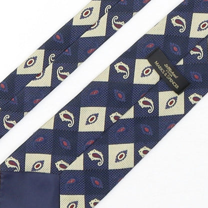 Marks and Spencer Mens Multicoloured Paisley Polyester Pointed Tie One Size