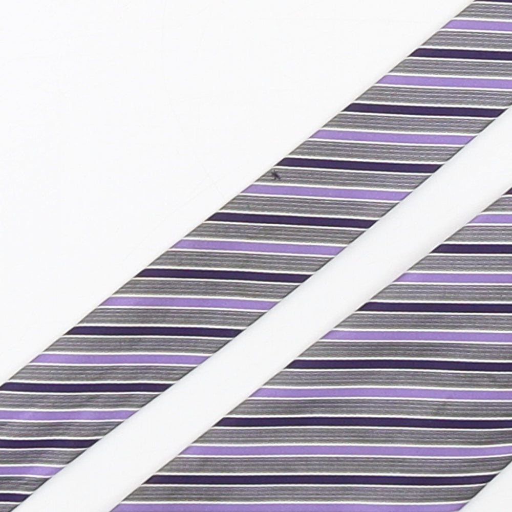 Mens BHS Multicoloured Striped  Pointed Tie