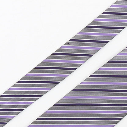 Mens BHS Multicoloured Striped  Pointed Tie