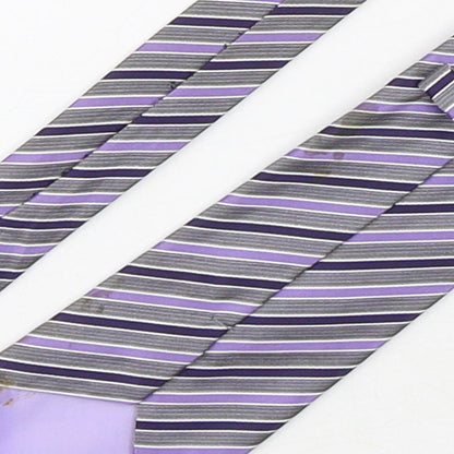 Mens BHS Multicoloured Striped  Pointed Tie