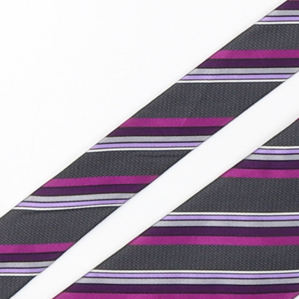 NEXT Mens Multicoloured Striped Silk Pointed Tie One Size