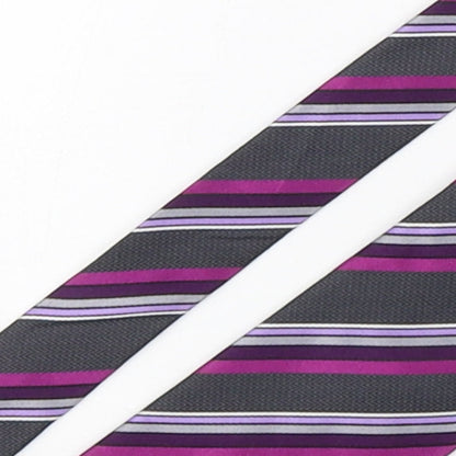 NEXT Mens Multicoloured Striped Silk Pointed Tie One Size